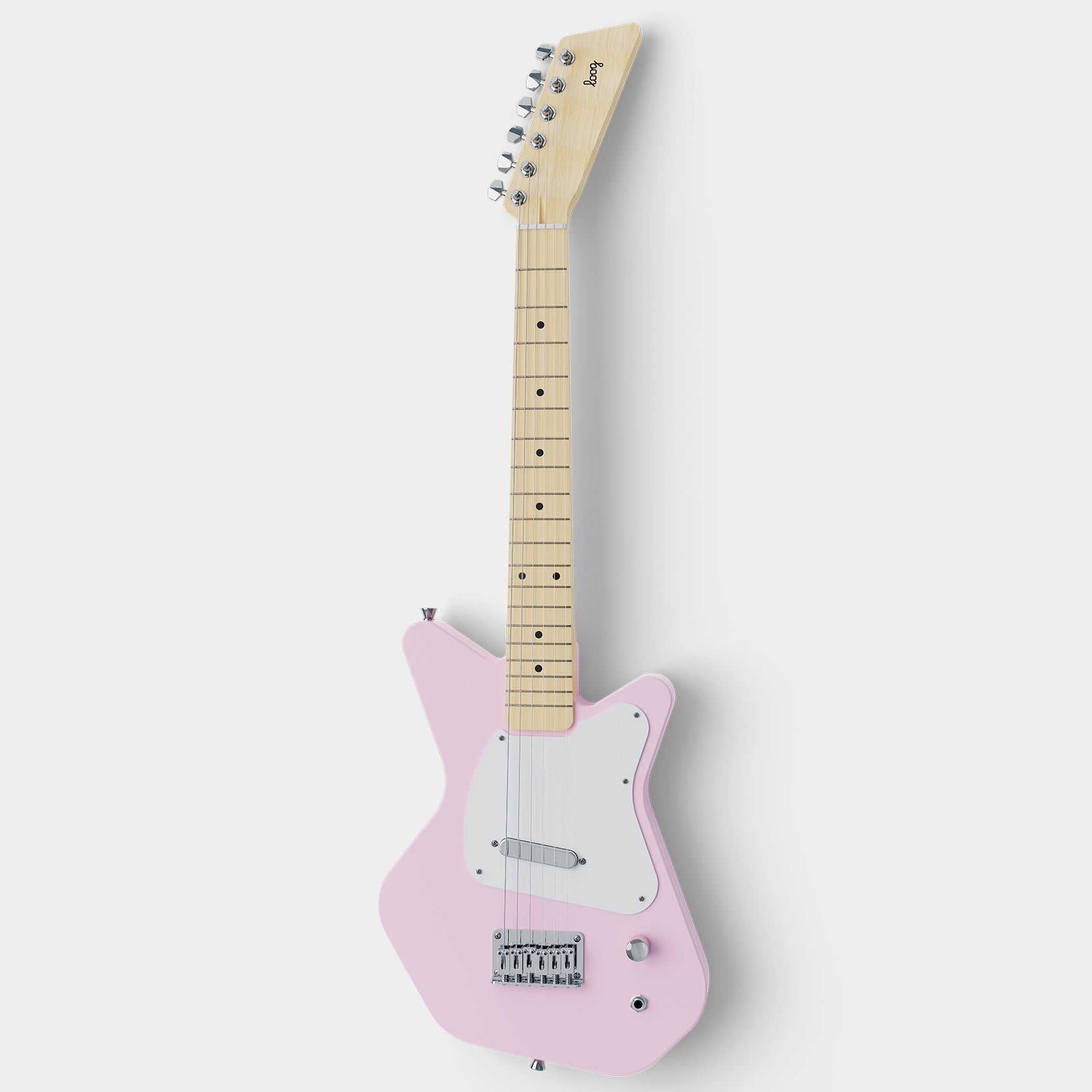 Pink Loog Pro 6 Electric guitar, a beginner-friendly instrument