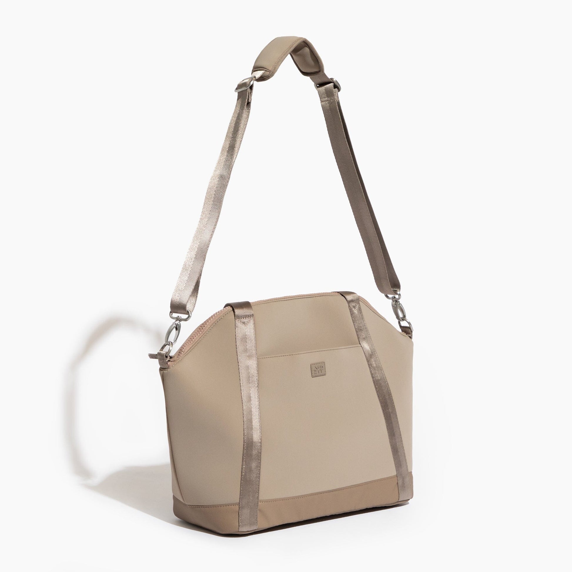 Aspen Seoul Neoprene Tote bag in fawn with crossbody straps