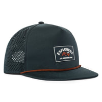 Juniper Green Waterproof Explorer Snapback Hat with laser-cut tear drops.