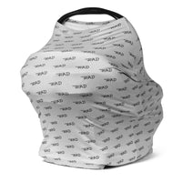 RAD grey multi-use cover provides 360 coverage and privacy for nursing infants.