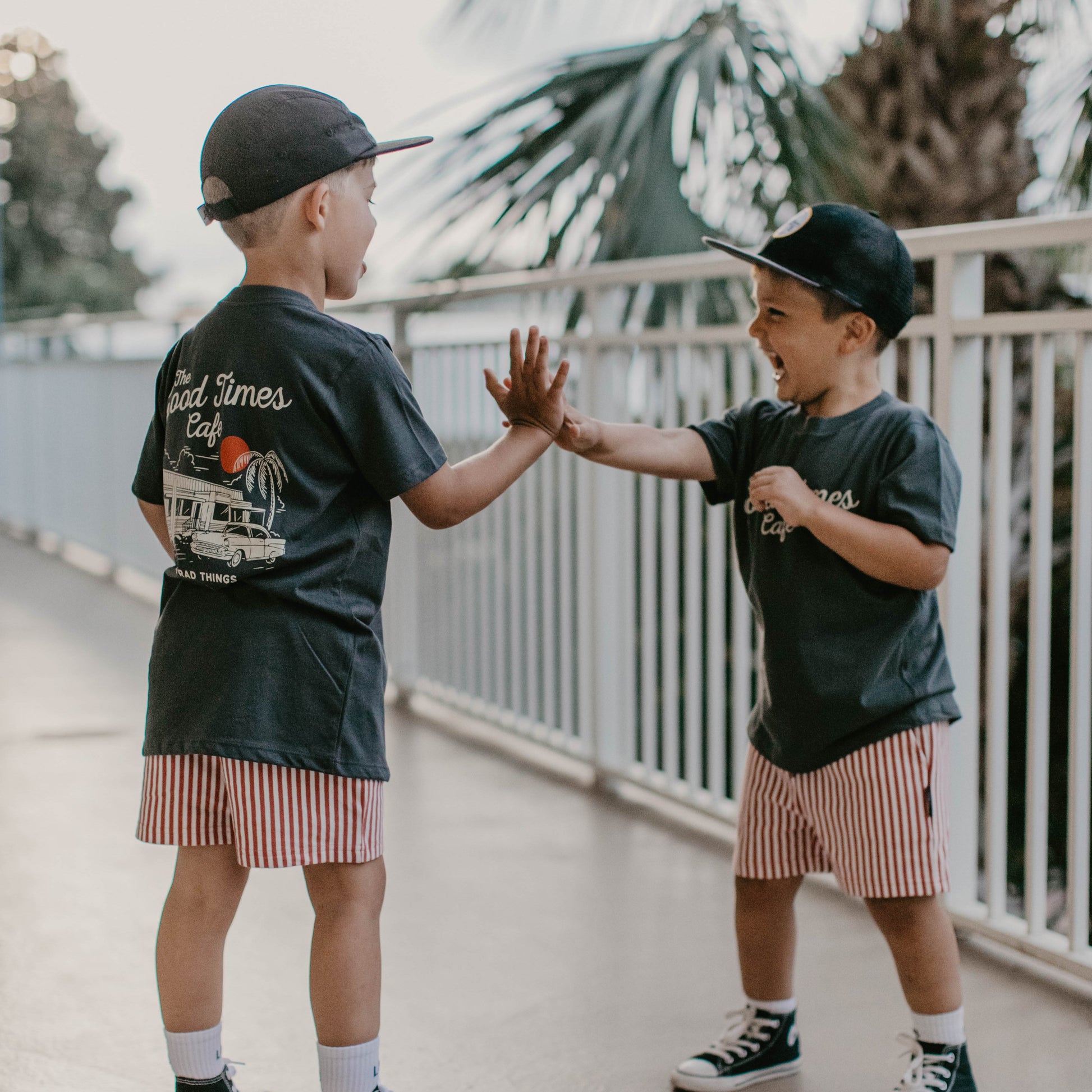 The Good Times Cafe Tee featuring a vintage-style graphic print.