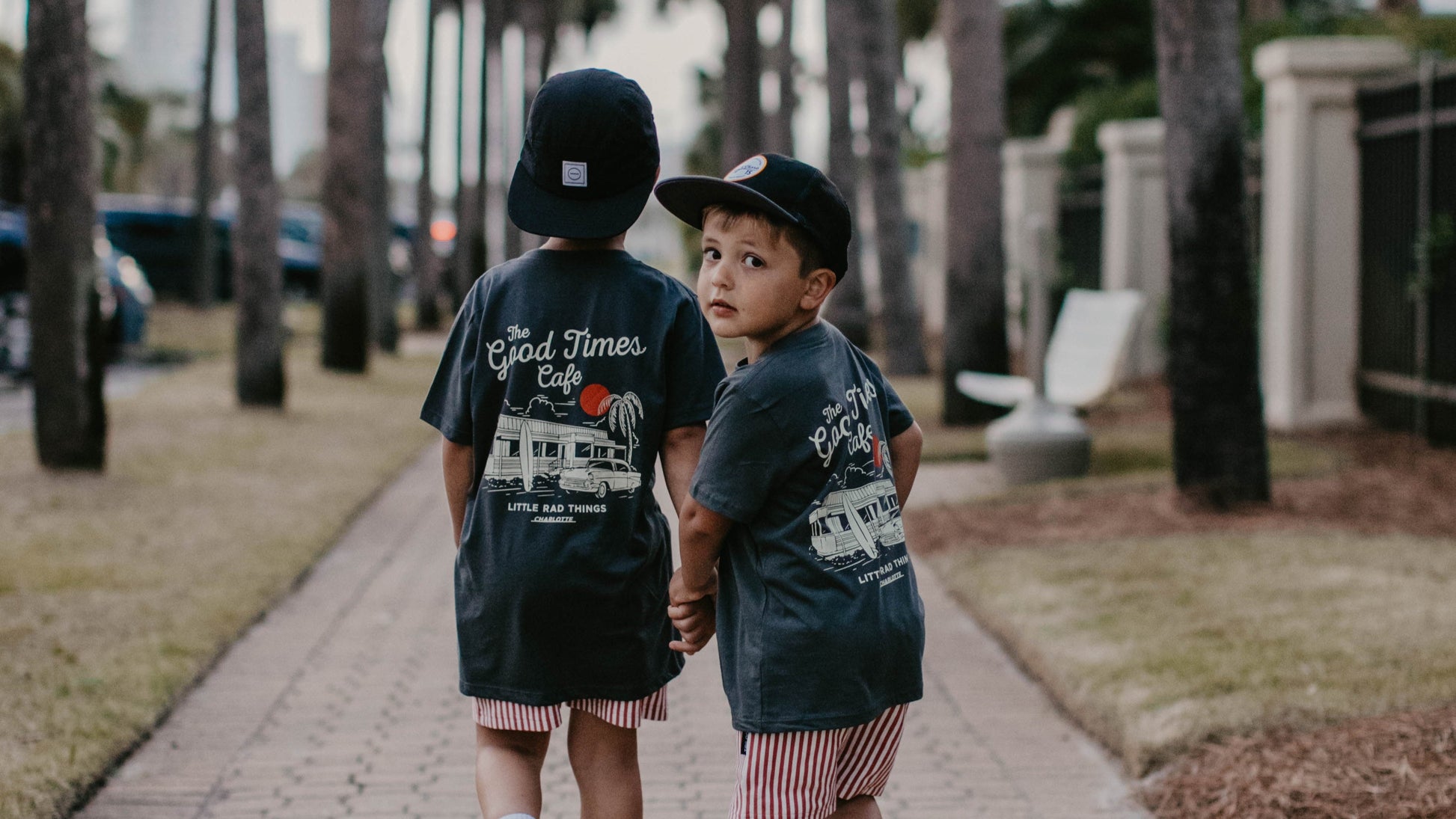 The Good Times Cafe Tee featuring a vintage-style graphic print.