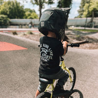 Black APEX LIVE FAST tee shirt with logo.