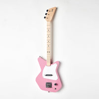 Pink Loog Pro Electric - a small, 3-string electric guitar for children.