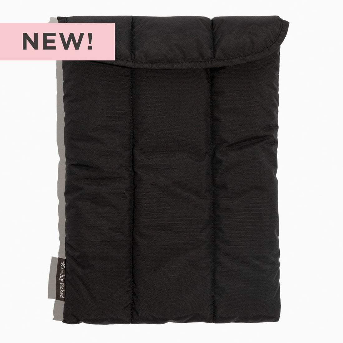Jet Motion Laptop Sleeve in Black with 'NEW!' tag
