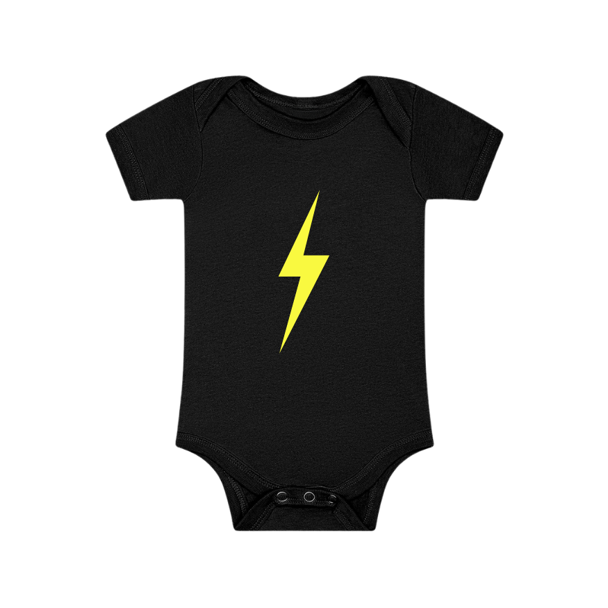 Ocean Cubs Wear Black SPARK ONESIE, trendy rad kids clothes.
