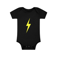 Ocean Cubs Wear Black SPARK ONESIE, trendy rad kids clothes.