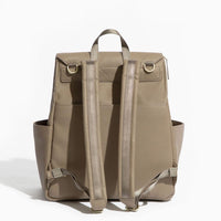Close up of the Aspen Classic Diaper Bag II showing the metal feet.