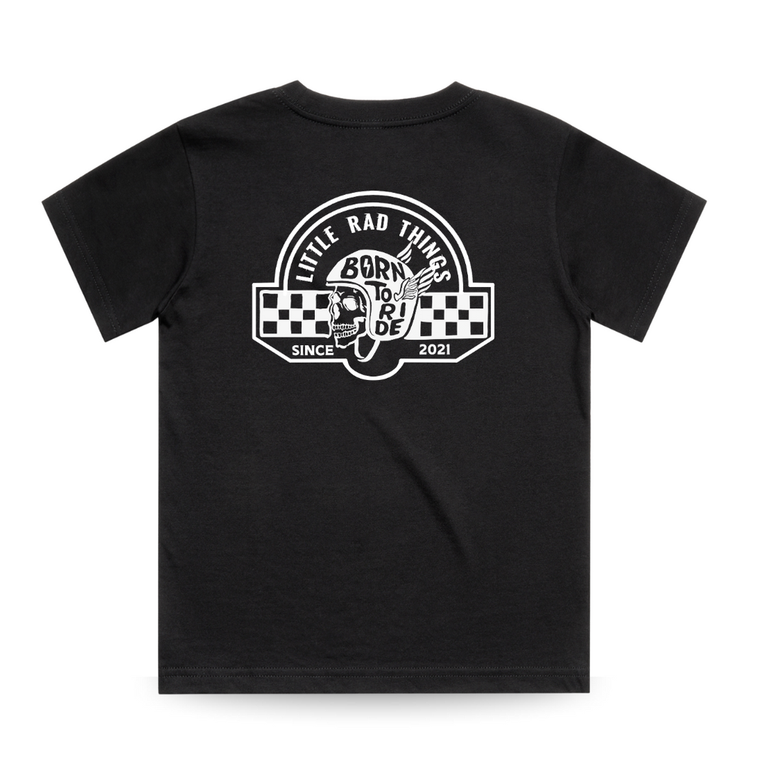 Back of black 'Til Death Do We Ride' tee with skull graphic