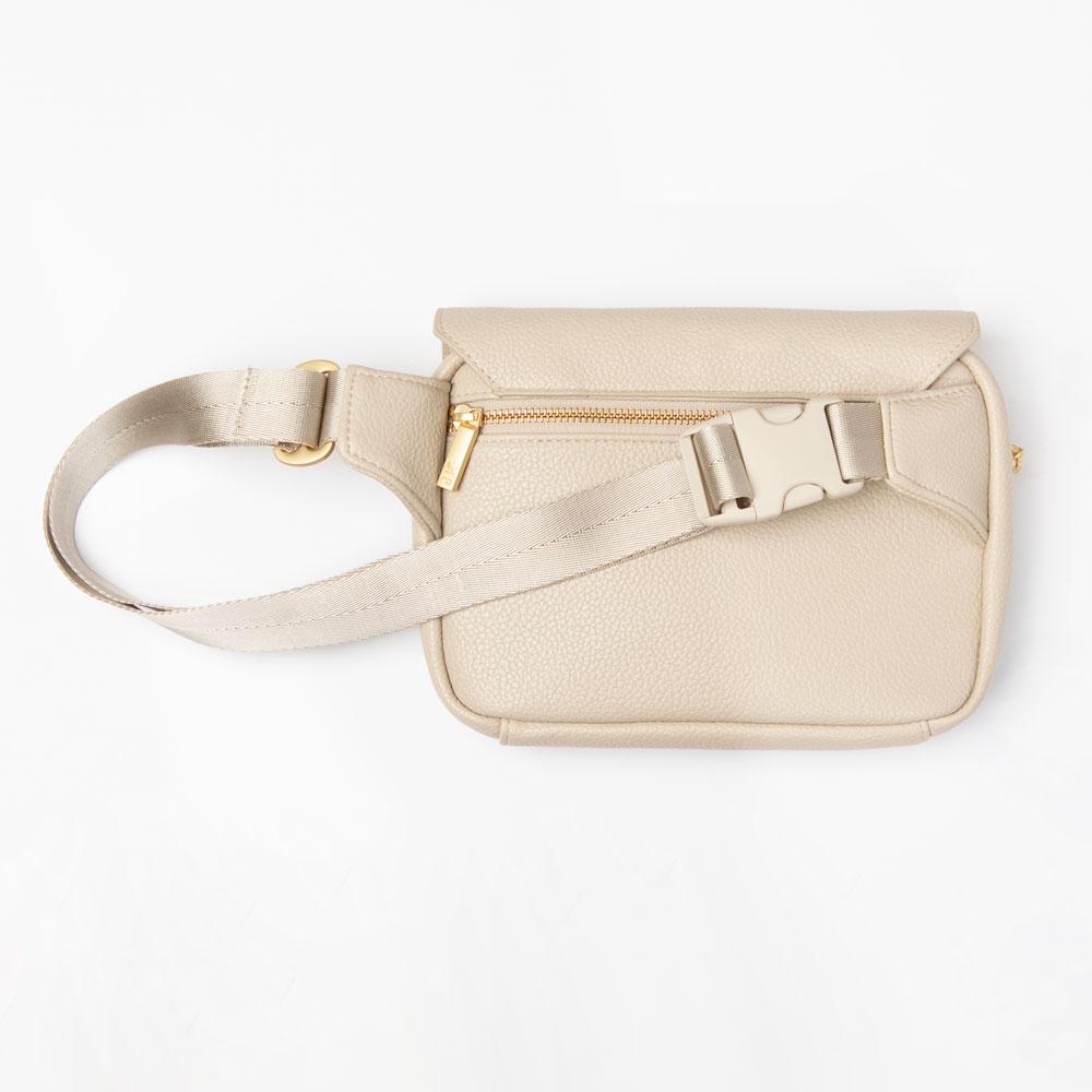 Back view of Birch vegan leather Classic Park Pack with belt