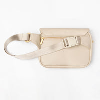 Back view of Birch vegan leather Classic Park Pack with belt