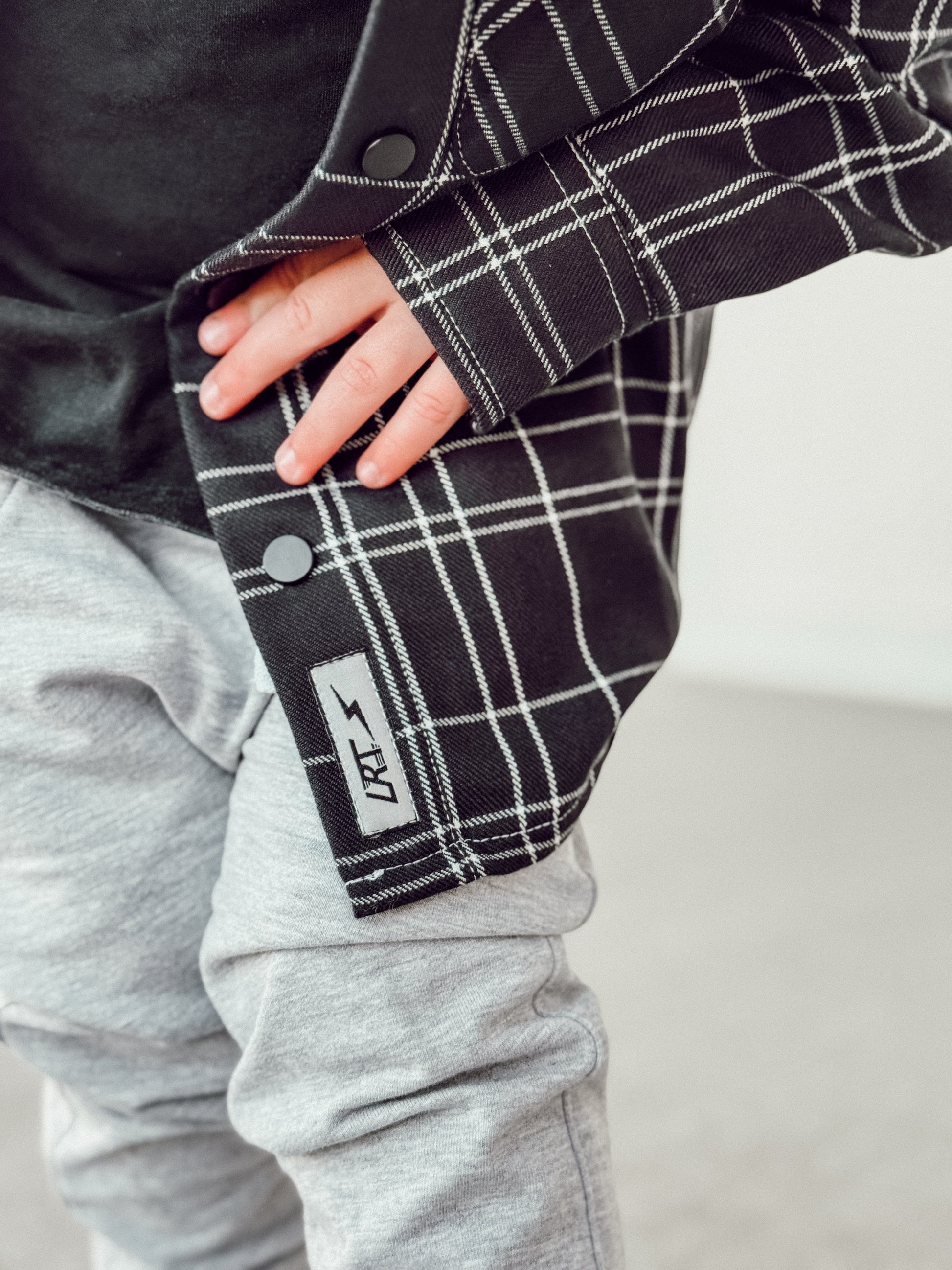 Kids Flip Side flannel for boys, eco-friendly with vintage-inspired style