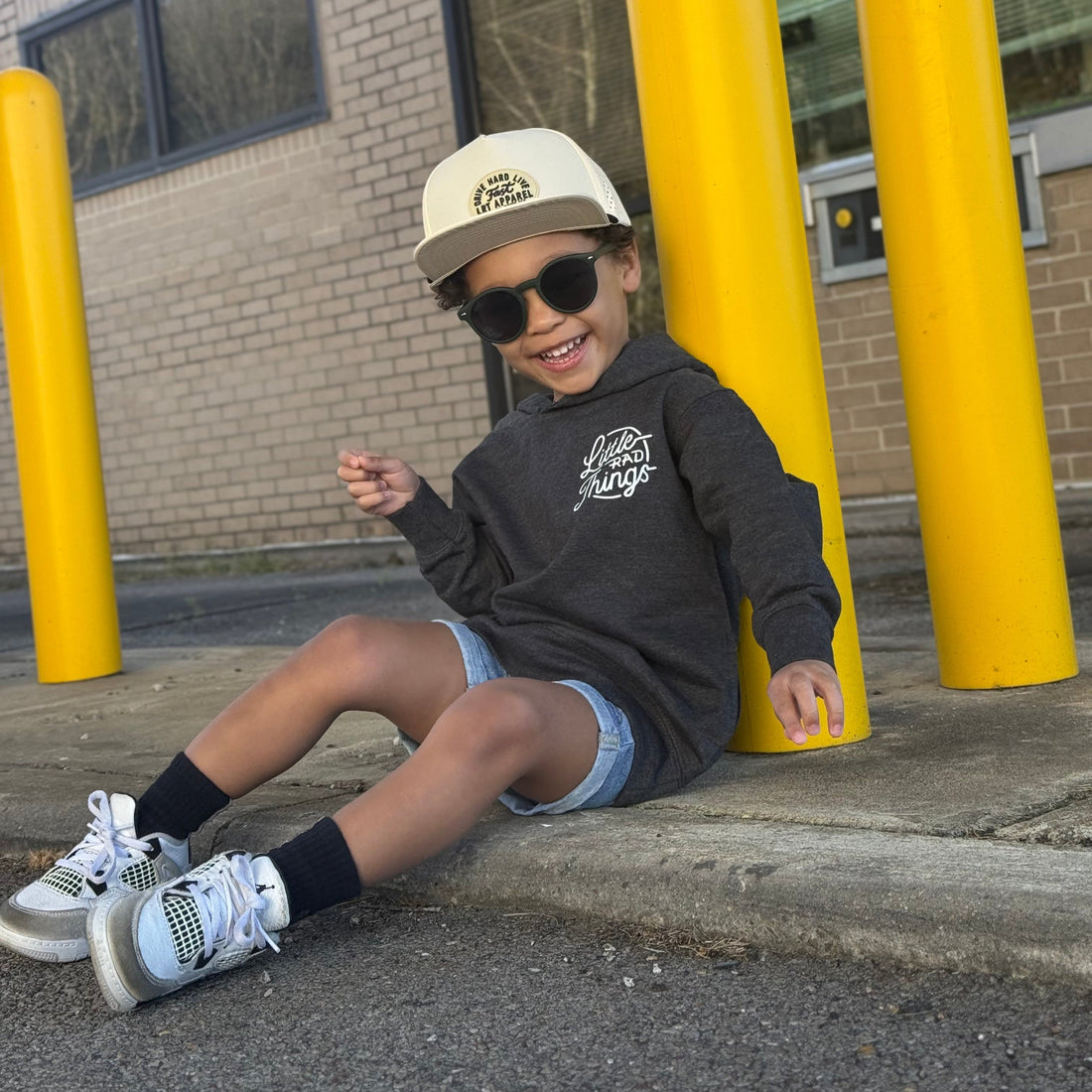 THE RADIATOR HOODIE - GRAY Ocean Cubs Wear YOUNG MODERN AND COOL KIDS CLOTHES