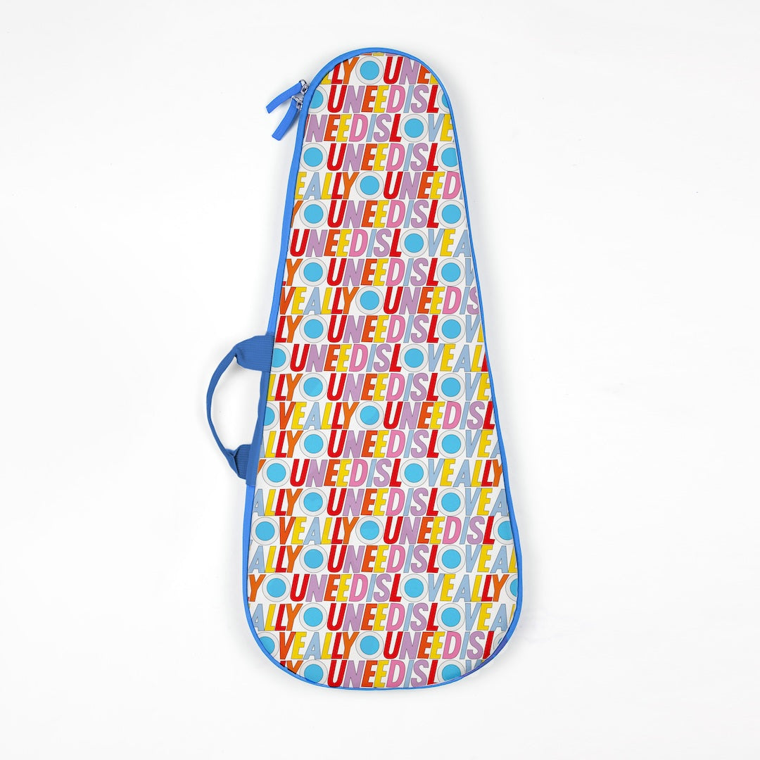 Beatles Loog Gig Bag with colorful "All You Need Is Love" text design.