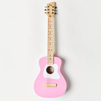 Close up of Loog Pro 6 Acoustic guitar headstock