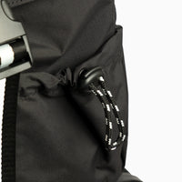 Black Jet Motion backpack with drawcord closure and multiple pockets.