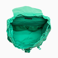 Interior view of Kelly Motion green backpack.
