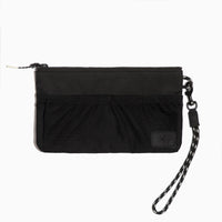 Jet Motion Wristlet Pouch in black nylon with wrist strap and mesh pockets.