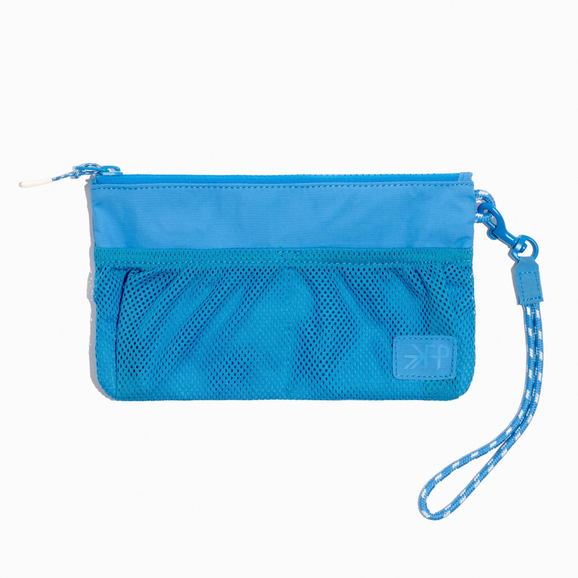 Blue Wave Motion Wristlet Pouch