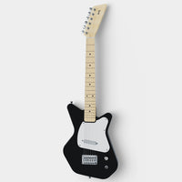 Black Loog Pro 6 Electric short-scale guitar with white pickguard