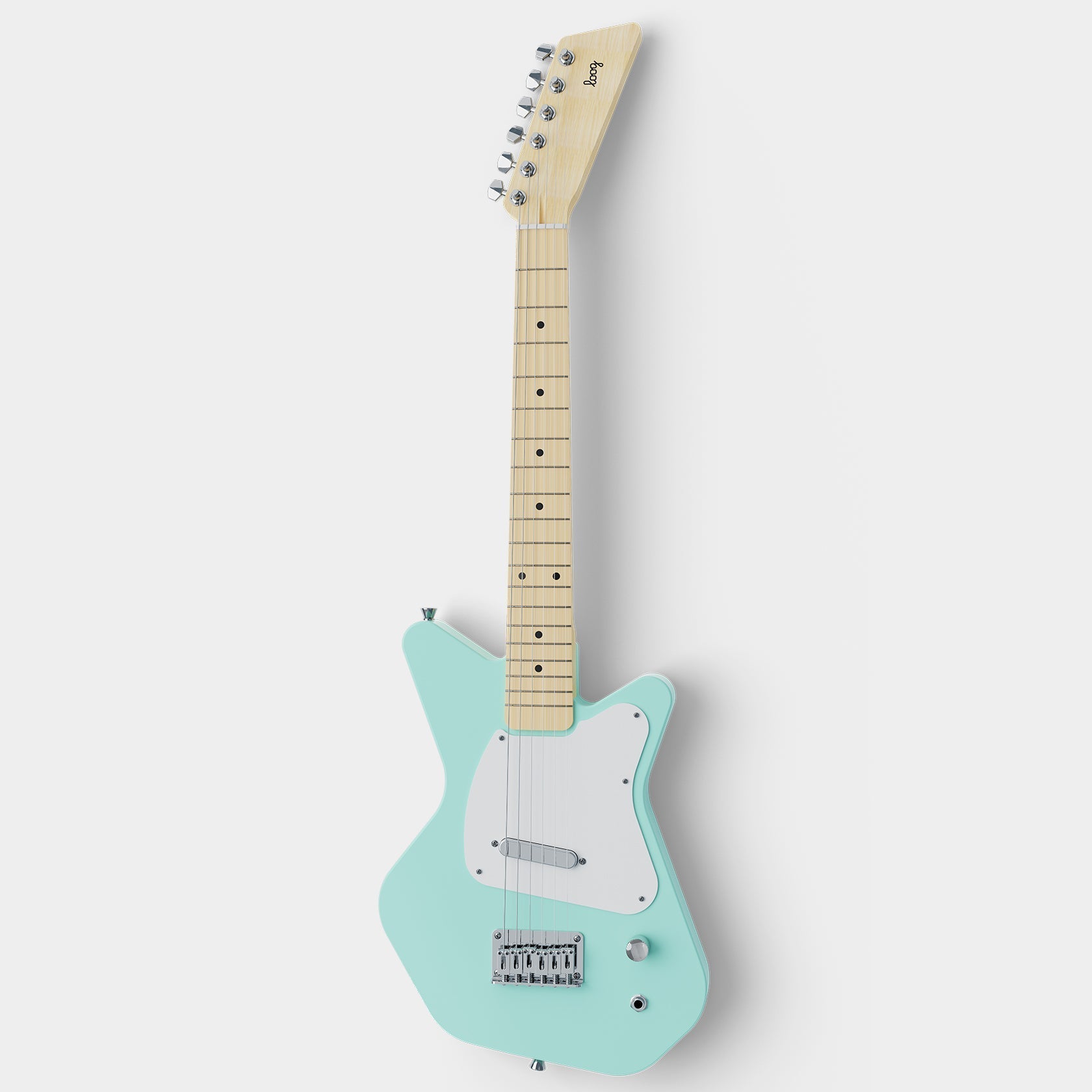 Loog Pro 6 Electric guitar in red, angled view