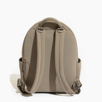 Aspen Seoul Neoprene City Backpack in Sand color, front view.