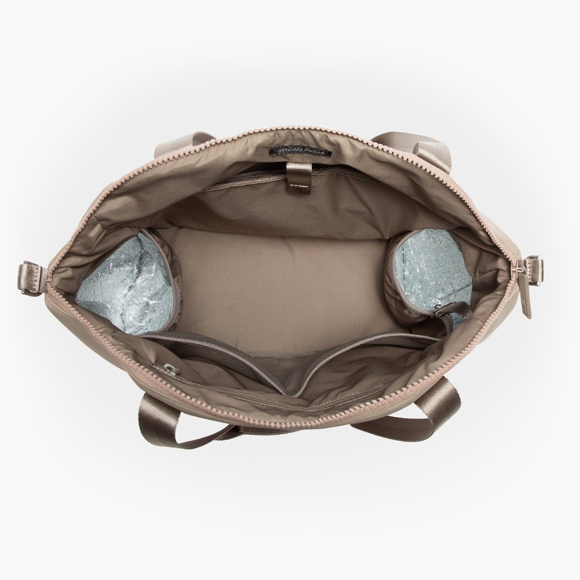 Aspen Seoul Neoprene Tote bag in fawn with crossbody straps