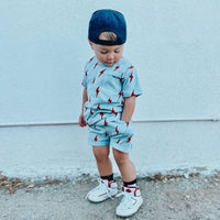 Spark Ultra-Lightweight Drawstring Jersey Shorts - Ocean Cubs Wear print.