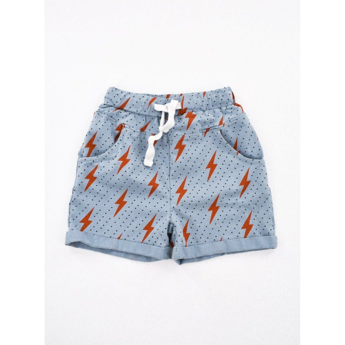 Spark Retro Shorts in Ocean Cubs Wear print, folded on white background.